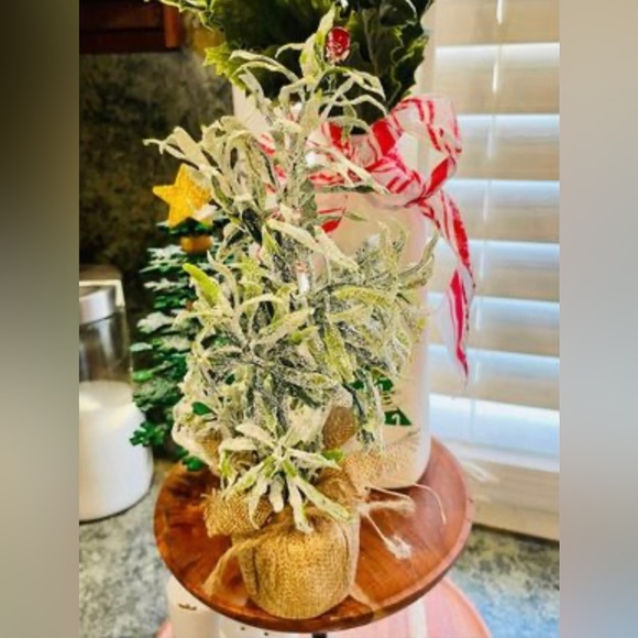 *Mini Artificial Frosty Herb Tree 10” - Picture 2 of 6